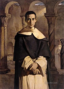 Theodore Chasseriau Painting - Portrait of the Reverend Father Dominique Lacordaire of the Order of the Pred romantic Theodore Chasseriau